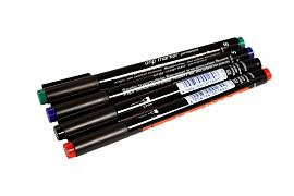 Набор маркеров E-140 permanent 0.3 мм (для пленок и ПВХ) набор: черный, красный, зеленый, синий 09-3995-9