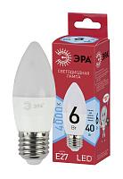 Лампа светодиодная 6 Вт E27 B35 4000К 480Лм матовая 220-240В свеча ( ECO LED B35-6W-840-E27 ) Б0020621 ЭРА