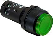 Кнопка управления с подсветкой CP3-13G-10 зеленая 220В AC/DC с выступающей клавишей без фиксации 1НО 1SFA619102R1312 ABB