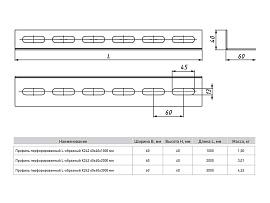 Профиль перфорированный L-образный К242 60х40х1000мм-2мм HDZ ppl6040-1-2-HDZ EKF