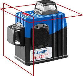 Уровень лазерный (нивелир) Крест-2D Профессионал (горизонталь 360 град./вертикаль 360 град.) 20м ЗУБР 34907