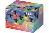 Гирлянда светодиодная "Белт Лайт" серия Holiday 10 ламп 7,7 м IP44 мультицвет 1/6 HL060 Gauss
