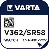 Элемент питания V362 (SR721SW, SR58, G11) д/часов (00362 101 111) батарейка оксид-серебряная 362101111 VARTA