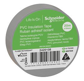 Изолента ПВХ 19мм х 20м серая 2420108 Schneider Electric