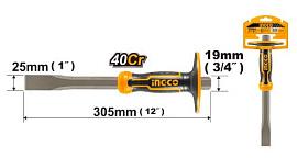 Плоское зубило с протектором 305х19х25 мм INGCO INDUSTRIAL HCCL852519