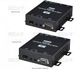 Комплект для передачи HDMI и сигнала USB/IR/RS232 по оптоволоконному кабелю. HE01F-4K6G-KS SC&T