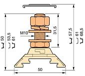 Клемма HD120/30.F10.31.1 1шпилька 1SNA295403R2500 TE Connectivity