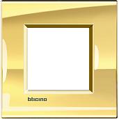 Рамка для розеток и выключателей прямоугольная, 1 пост, цвет Золото Livinglight LNA4802OAgrand