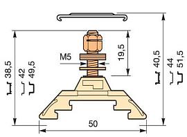 Клемма HD10/12.F5.V0 1шпилька 1SNA295394R2300 TE Connectivity