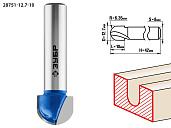ЗУБР 12.7x10мм, радиус 6.35мм, фреза пазовая галтельная, 28751-12.7-10, серия Профессионал