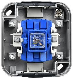 Переключатель одноклавишный с индикацией 10А IP55 TS102 графит  TORS  TS-V10-1-10-55-K53 IEK