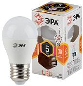 Лампа светодиодная 5 Вт E27 P45 2700К 400Лм матовая 170-265В шар ( LED P45-5W-827-E27 ) Б0028486 ЭРА