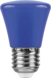 Лампа светодиодная 1 Вт E27 C45 матовый 230В колокольчик синий 25913 Feron