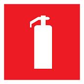Наклейка знак пожарной безопасности "Огнетушитель"100*100 мм Rexant 56-0050
