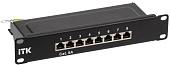 Патч-панель 1U кат.6A STP 8 портов 10" Dual IDC PP08-1UC6AS-D05-10 ITK