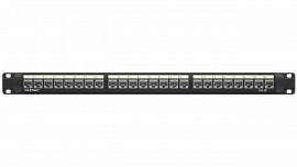 Патч-панель 19&quot;,1U,CAT5E, 24 модуля RJ45, экранированная RN5PPF24 DKC