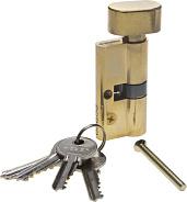 Механизм  цилиндровый, тип "ключ-защелка", цвет латунь, 5-PIN, 60мм ЗУБР "МАСТЕР" 52103-60-1