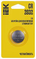 Элемент питания дисковый литиевый CR2032 (1шт/блистер) IEK