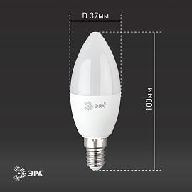 Лампа светодиодная LED B35-6W-865-E14 R 6Вт 6500К E14 свеча Б0045339 ЭРА