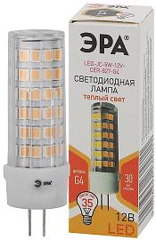 Лампа светодиодная STD LED JC-5W-12V-CER-827-G4 G4 5 Вт керамика капсула теплый белый свет Б0049087 ЭРА