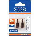 Бита EDGE by PATRIOT T20, сталь S2, длина 25 мм, 2шт в блистере 818010019 PATRIOT