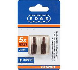 Бита EDGE by PATRIOT T20, сталь S2, длина 25 мм, 2шт в блистере 818010019 PATRIOT