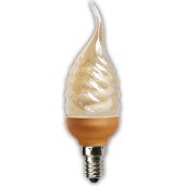 Лампа КЛЛ энергосберегающая 9Вт Е14 DEA/FTG Gold витая свеча на ветру 125х39 ECOLA