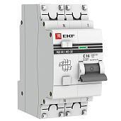 Выключатель автоматический дифференциального тока АД-32 16А (1P+N) двухполюсный характеристика C 4,5kA 30мА тип AC электронный  PROxima DA32-16-30-pro EKF
