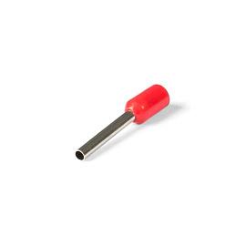 НШВИ 1.0–12 (КВТ 79439) наконечник штыревой втулочный изолированный красный (100 шт. п/э пакет zip-lock)