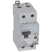 Выключатель автоматический дифференциального тока АВДТ DX3 10А 2П двухполюсный C 30мА 10кА 2 модуля 411048 Legrand