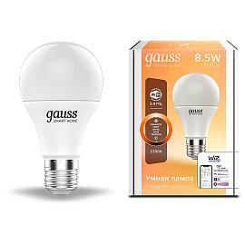 Лампа светодиодная 9 Вт E27 A60 2700K 806Лм диммируемая LED Грушевидная Smart Home 1050112 GAUSS