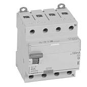 Выключатель автоматический дифференциального тока АВДТ DX3 40А 4П четырехполюсный N 100мА 400В 4 модуля 411770 Legrand