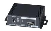 Комплект для передачи (удлинитель) HDMI сигнала, ИК сигнала и питания по одному кабелю витой пары (HDBaseT) HE02EIP SC&T