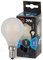 Лампа светодиодная 5 Вт E14 P45 4000К 490Лм матовая 170-265В шар филамент (F-LED P45-5W-840-E14 frost) Б0027930 ЭРА