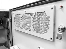 Шкаф уличный всепогодный настенный 9U (Ш600 x Г300), комплектация T1-IP54 ШТВ-Н-9.6.3-4ААА-Т1 ЦМО