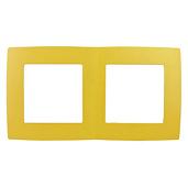 Рамка для розеток и выключателей ЭРА12 2 поста желтый ( 12-5002-21 ) Б0019395 ЭРА