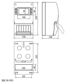 Щит ЩК 26-03 без дверки Пластик IP20 Б0049272 ЭРА