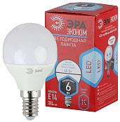 Лампа светодиодная 6 Вт E14 P45 4000К 480Лм матовая 220-240В шар ( ECO LED P45-6W-840-E14 ) Б0019077 ЭРА