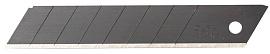 Лезвие сегментированное для строительных и канцелярских ножей BLACK MAX  18х100х0,5мм (10шт)  OLFA OL-LBB-10B