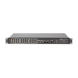 Коммутатор 24-портовый управляемый PoE DH-PFS4226-24ET-240 DAHUA