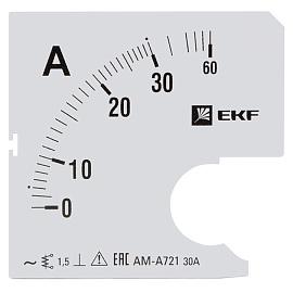 Шкала сменная для амперметра A721 30/5А-1,5 EKF PROxima