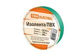 Изолента ПВХ 0,13*15мм Зеленая 20м SQ0526-0014 TDM