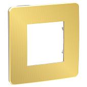 Рамка для розеток и выключателей 1 пост Unica Studio золото/бежевый NU280260 Systeme Electric