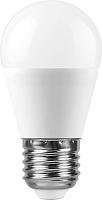 Лампа светодиодная 11 Вт E27 G45 2700К 915Лм матовый 230В шар малый белый теплый 25949 Feron