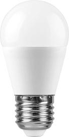 Лампа светодиодная 11 Вт E27 G45 2700К 915Лм матовый 230В шар малый белый теплый 25949 Feron