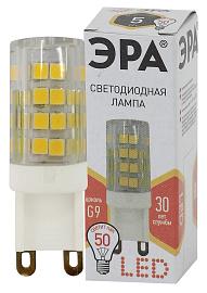 Лампа светодиодная 5 Вт G9 JCD 2700К 400Лм 170-265В капсульная ( LED JCD-5W-CER-827-G9 ) Б0027863 ЭРА