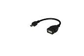 USB кабель OTG micro USB на USB шнур 0.15 м черный REXANT 18-1182