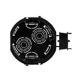 Коробка подрозеточная для сплошных стен, черная, под 2 модуля, без винтов 59302 DKC