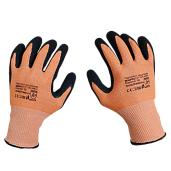Перчатки для защиты от порезов DY1350S-OR/BLK-10, размер 10 SCAFFA; HPPE+стекловолокно+стальное волокно