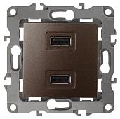 Устройство зарядное USB ЭРА12 скрытой установки 1 пост IP20 бронза ( 12-4110-13 ) Б0027498 ЭРА